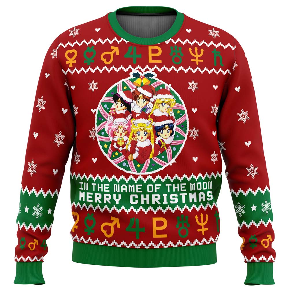 Christmas Sailor Guardians Sailor Moon Ugly Christmas Sweater - WeCustomit