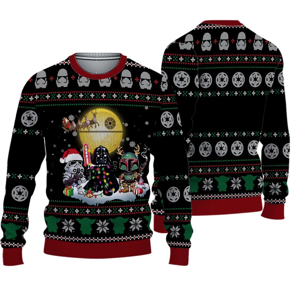 St.ar Wa.r Ugly Christmas Sweater For Men & Women Christmas Gift Sweater BH621 - WeCustomit