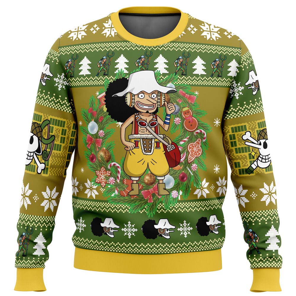 Christmas Usopp One Piece Ugly Christmas Sweater - WeCustomit
