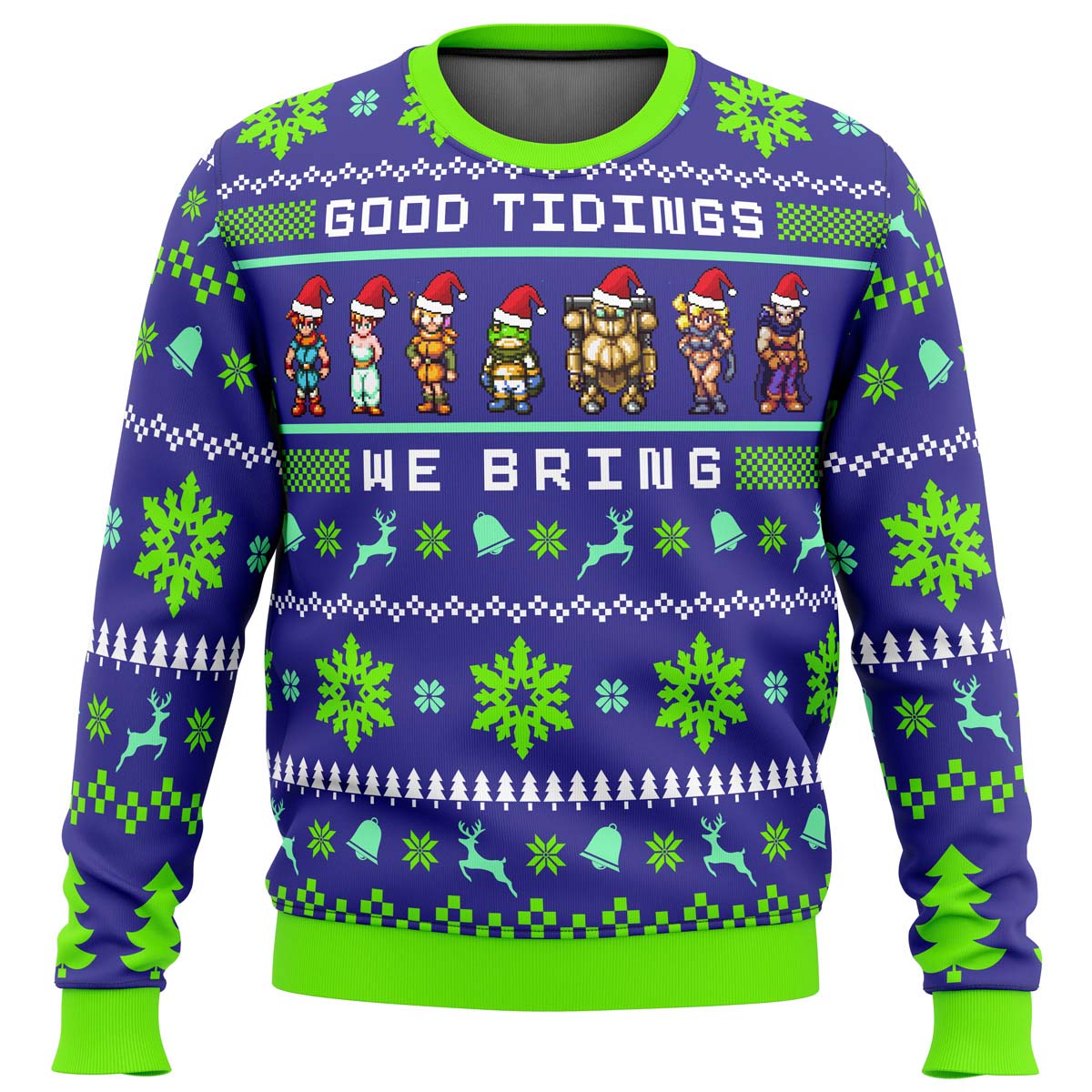 Chrono Trigger Good Tidings We Bring Ugly Christmas Sweater - WeCustomit