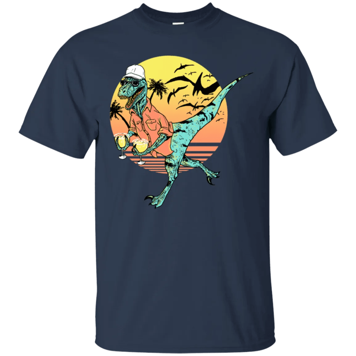 Cocktail Dinasour Waiter Shirt - WeCustomit
