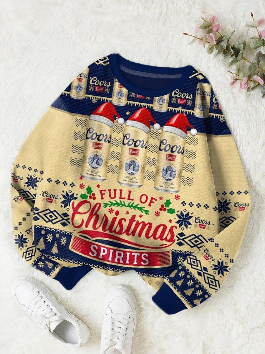 Coors Banquet Xmas Cans Of Beer Ugly Sweater - WeCustomit