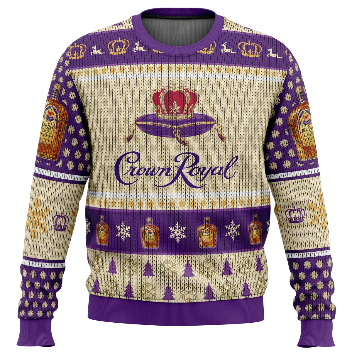 Crown Royal Whiskey Ugly Christmas Sweater - WeCustomit