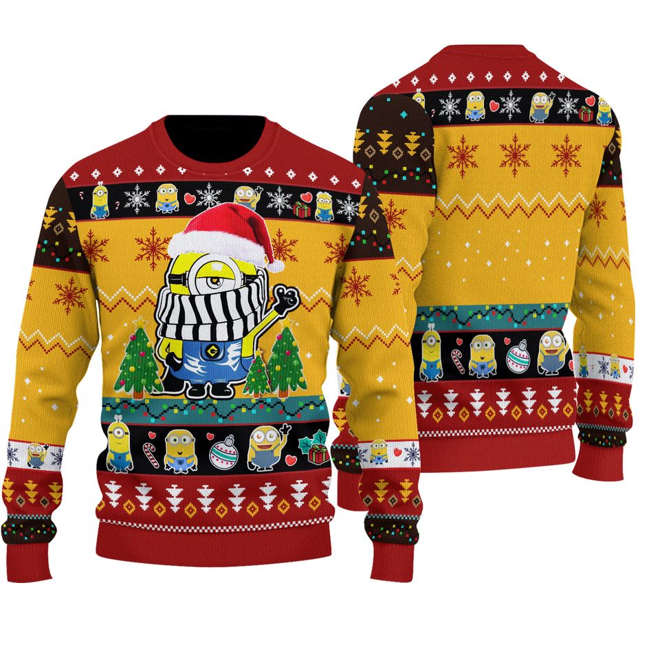 Cute Minions Winter Ugly Christmas Sweater For Men & Women Christmas Gift Sweater BH606 - WeCustomit