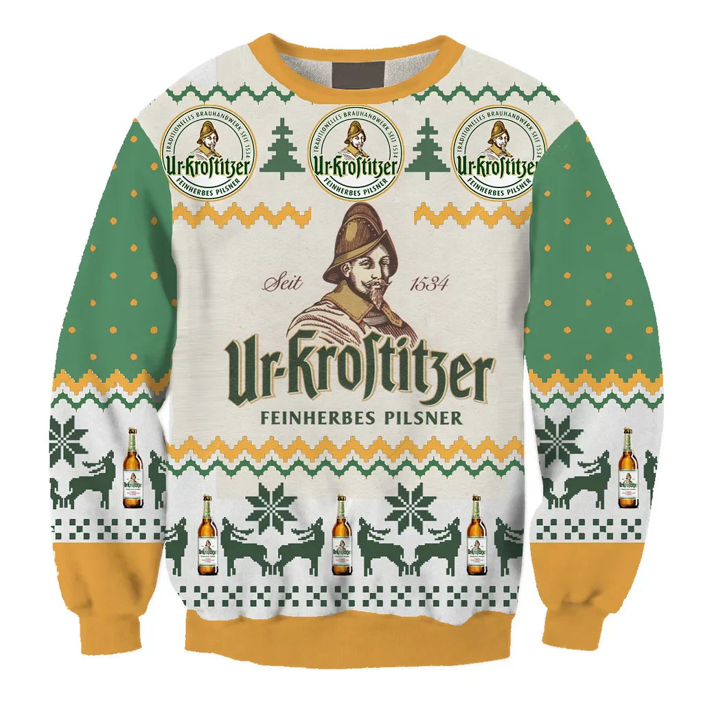 Unisex Ur-krostitzer Printed 3D Ugly Christmas Sweater For Men & Women Christmas Gift Sweater BH1202 - WeCustomit