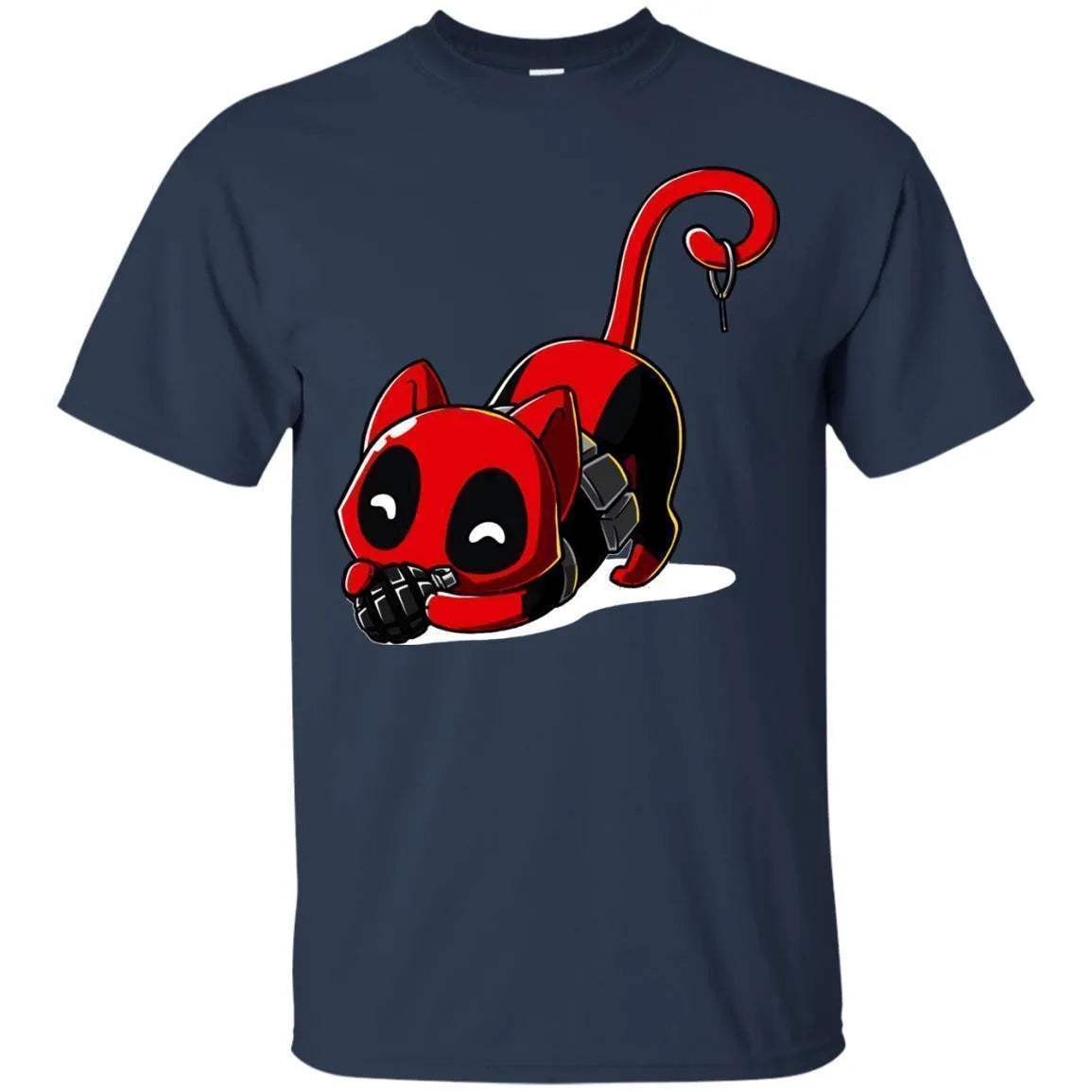 Deadpool Cat Shirt Playing With Grenade - WeCustomit