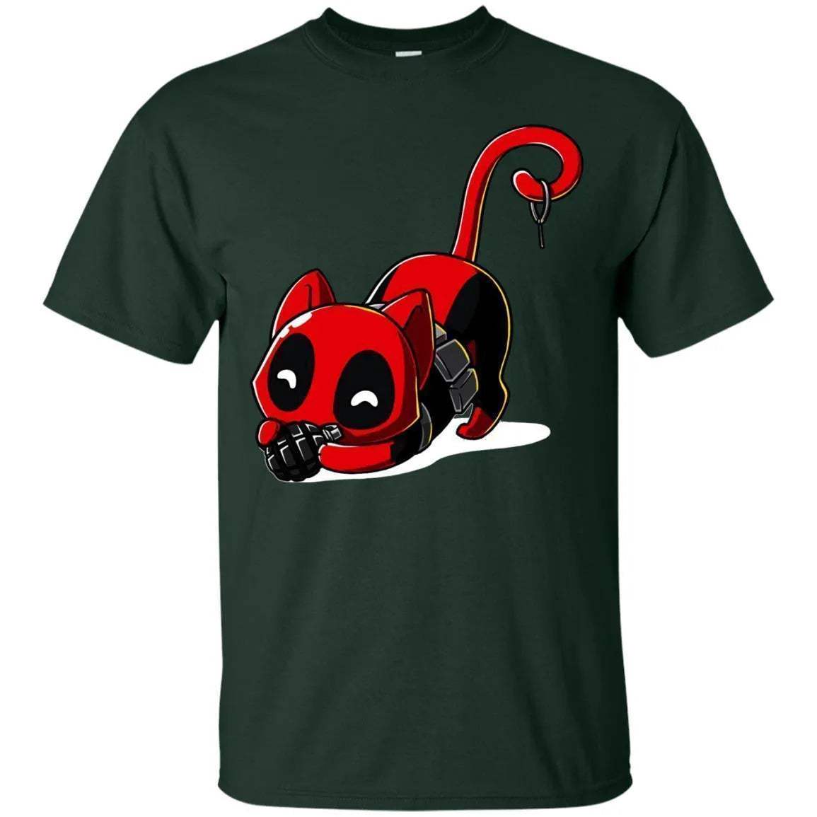 Deadpool Cat Shirt Playing With Grenade - WeCustomit