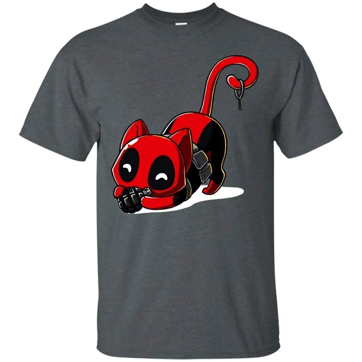 Deadpool Cat Shirt Playing With Grenade - WeCustomit
