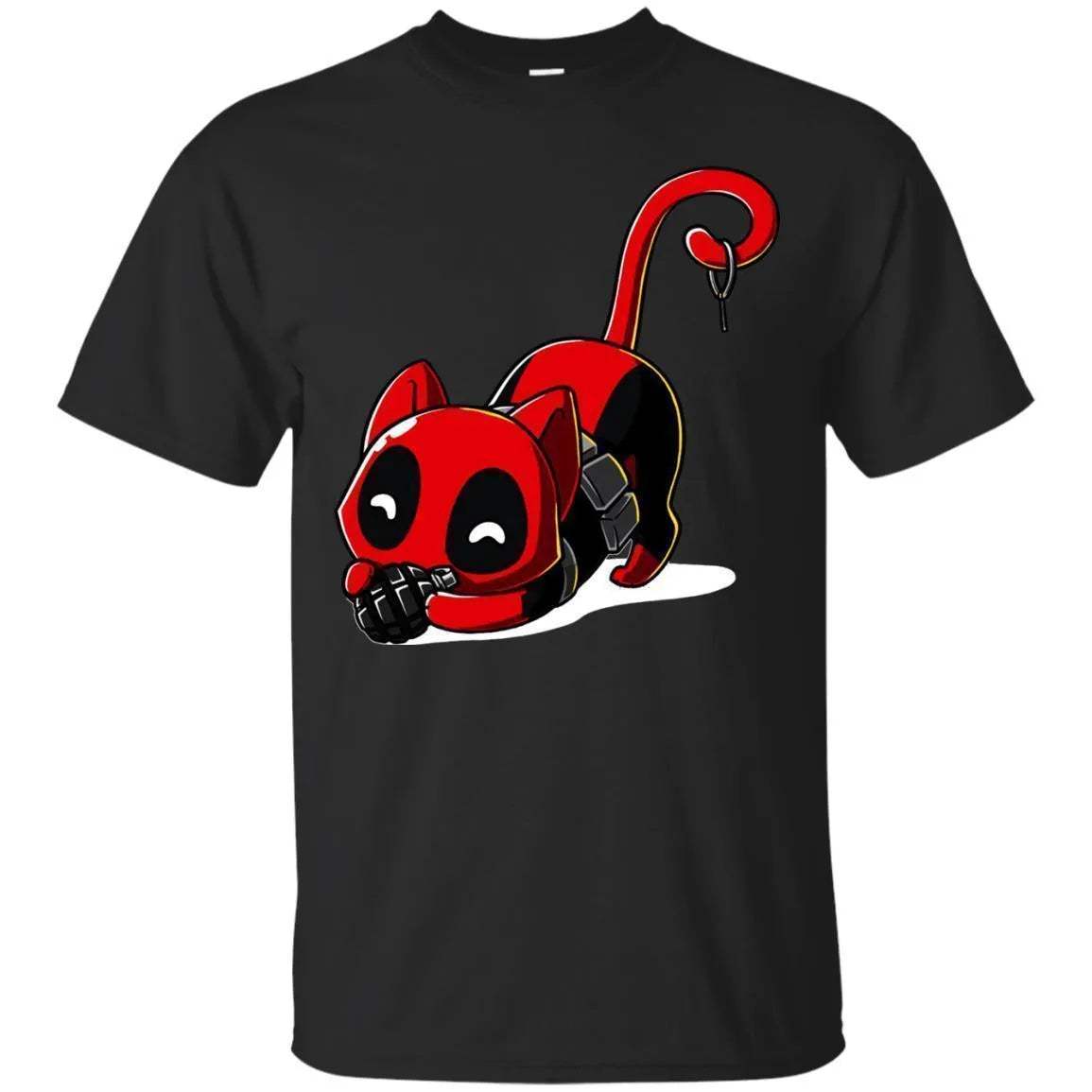 Deadpool Cat Shirt Playing With Grenade - WeCustomit