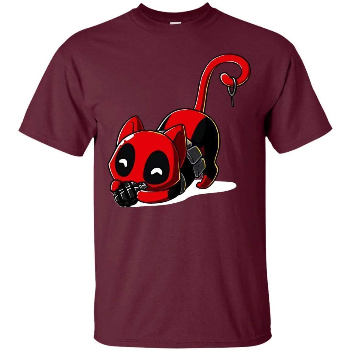 Deadpool Cat Shirt Playing With Grenade - WeCustomit