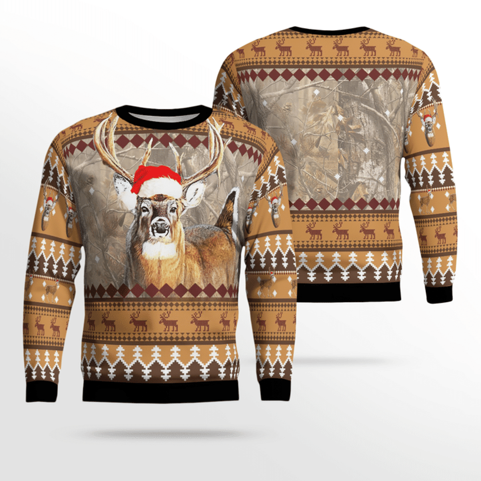 Deer Hunting Christmas Ugly Christmas Sweater For Men & Women Christmas Gift Sweater PT1482 - WeCustomit