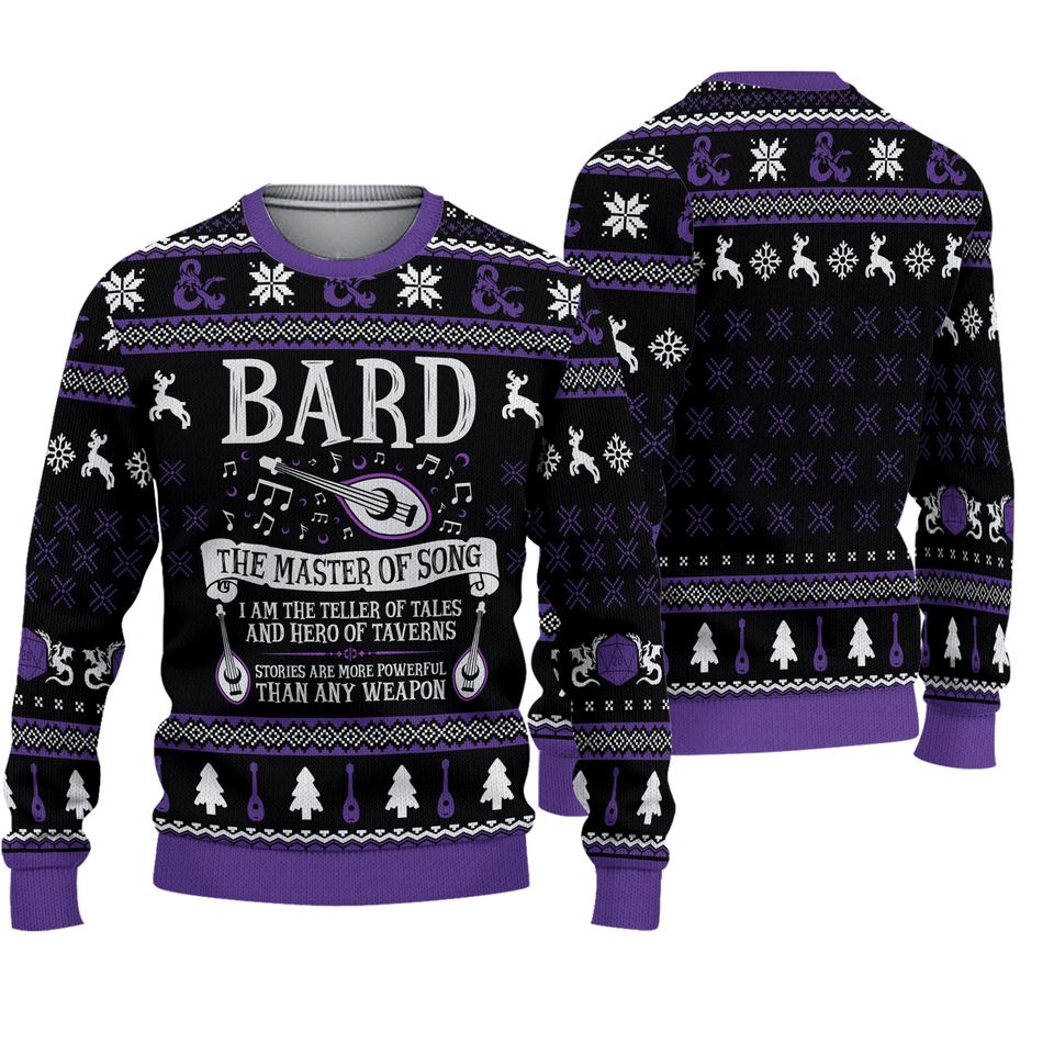 Dnd Classes Bard Ugly Christmas Sweater For Men & Women Christmas Gift Sweater BH645 - WeCustomit