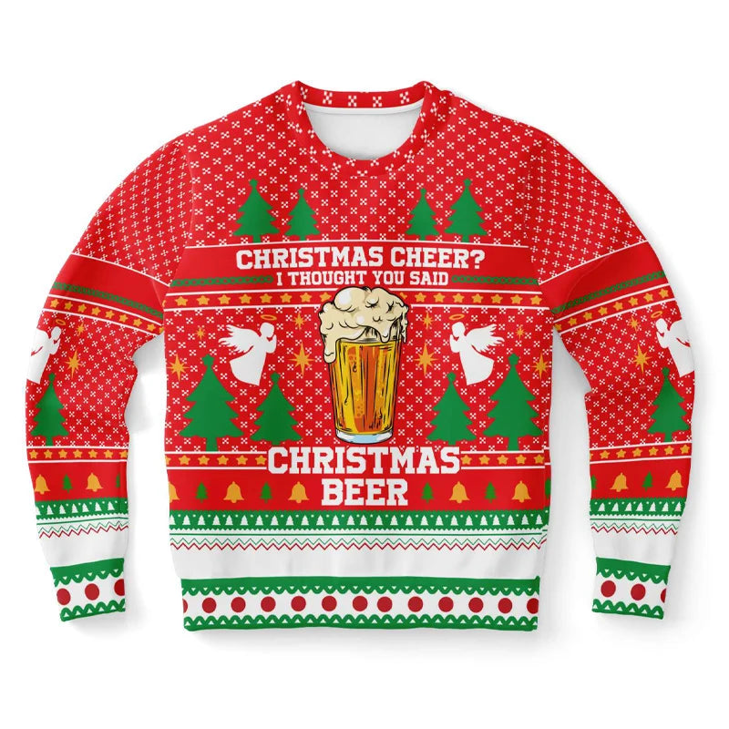 Christmas Cheer? Ugly Christmas Sweater For Men & Women Christmas Gift Sweater BH1208 - WeCustomit