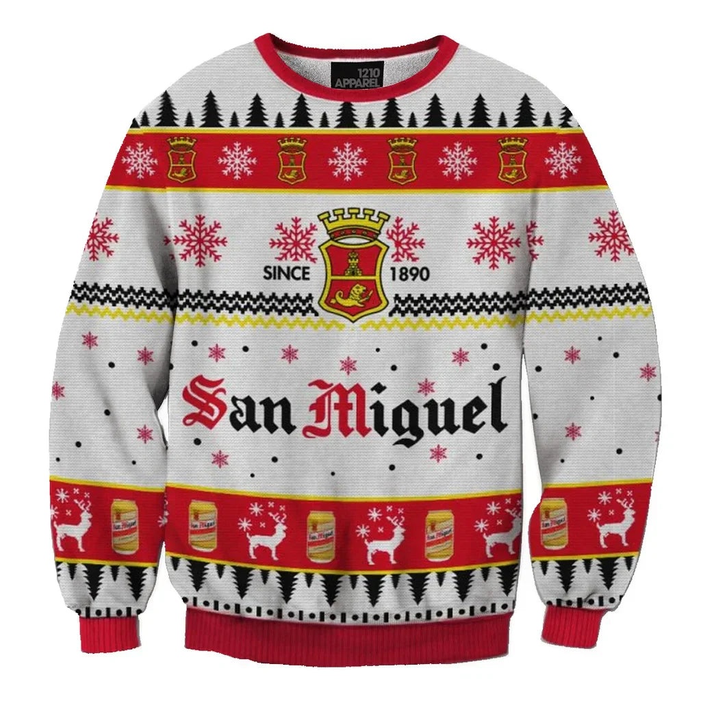 Unisex San Miguel 3D Ugly Christmas Sweater For Men & Women Christmas Gift Sweater BH1095 - WeCustomit