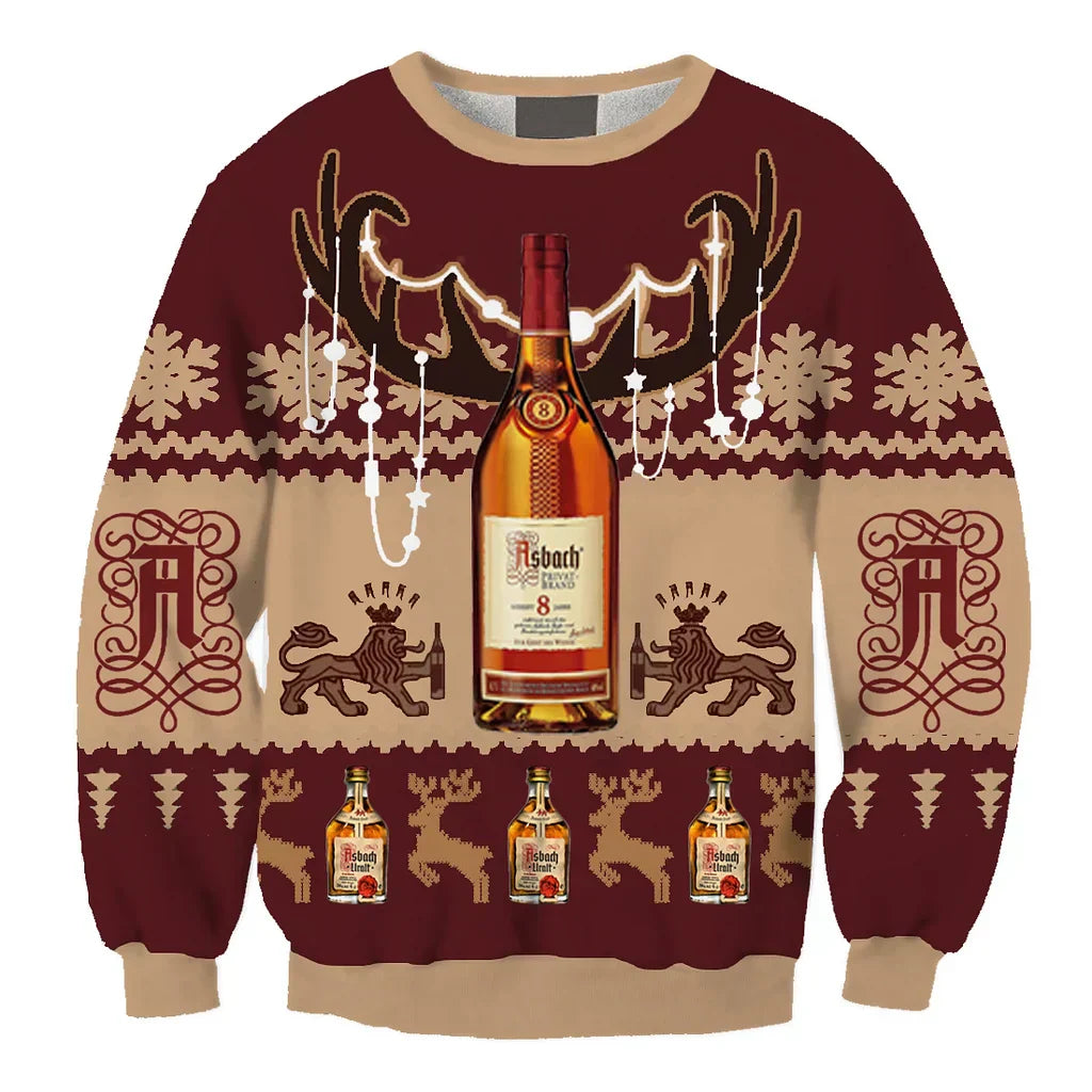 Unisex Asbach 3D Ugly Christmas Sweater For Men & Women Christmas Gift Sweater BH1169 - WeCustomit
