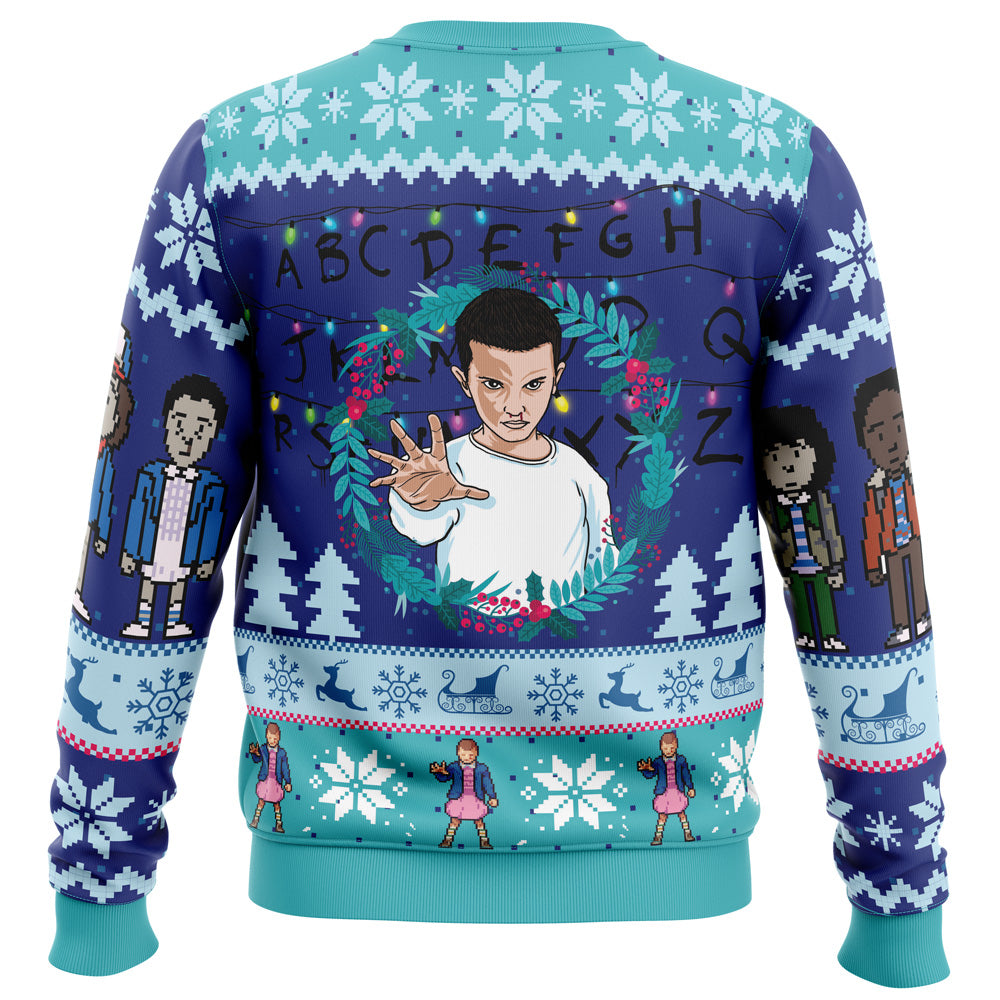 Eleven Stranger Things Ugly Christmas Sweater - WeCustomit