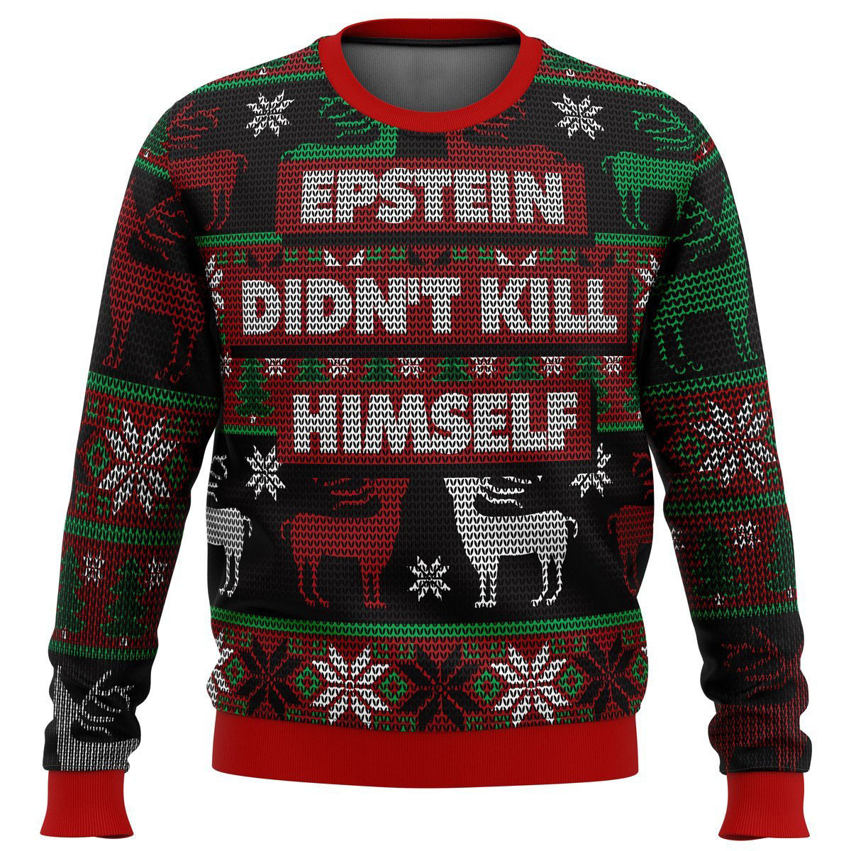 Epstein Didn't Kill Himself Ugly Christmas Sweater - WeCustomit