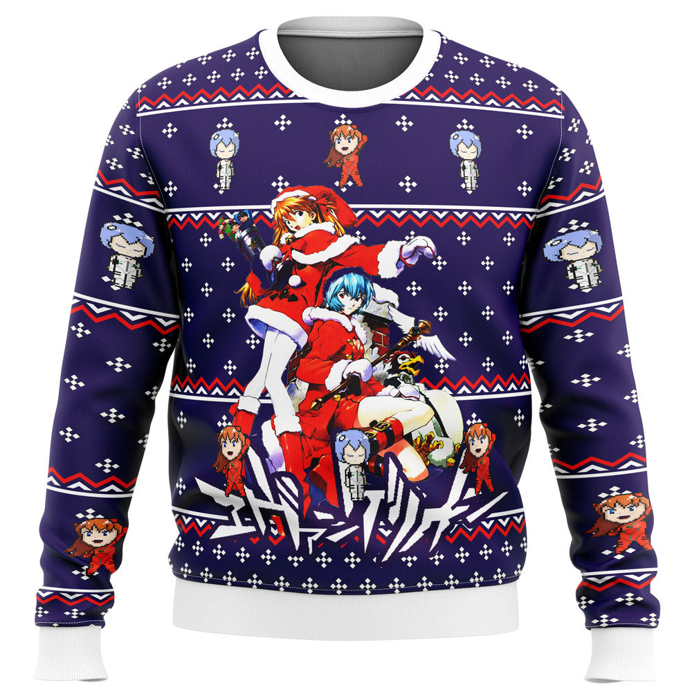 Evangelion Holiday Ugly Christmas Sweater - WeCustomit