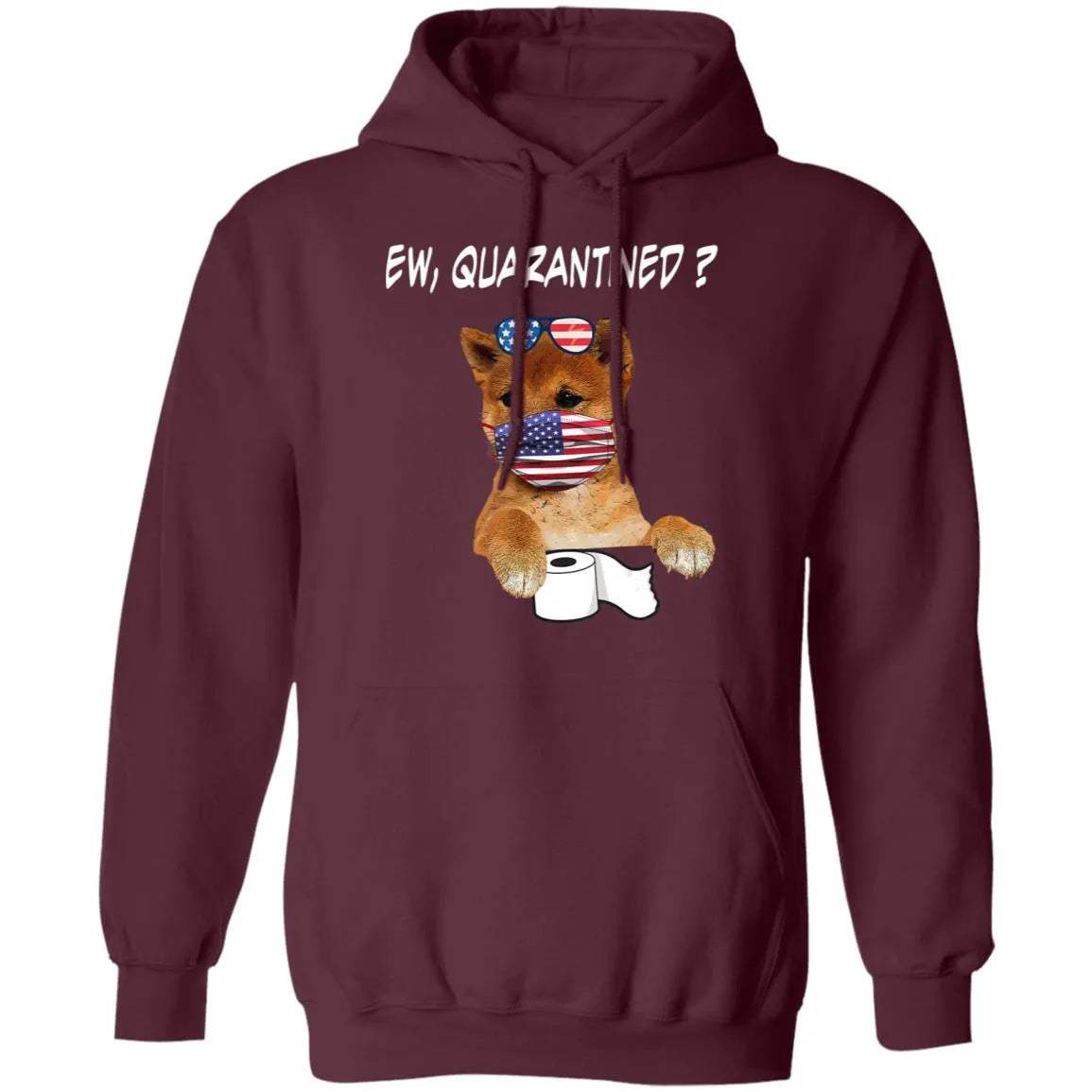 Ew Quarantined Shiba Inu Face Mask Hoodie - WeCustomit