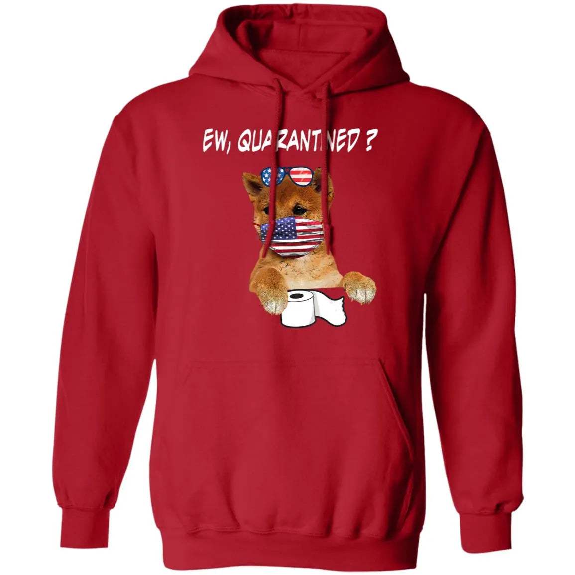 Ew Quarantined Shiba Inu Face Mask Hoodie - WeCustomit