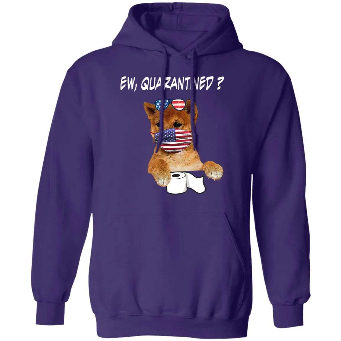 Ew Quarantined Shiba Inu Face Mask Hoodie - WeCustomit