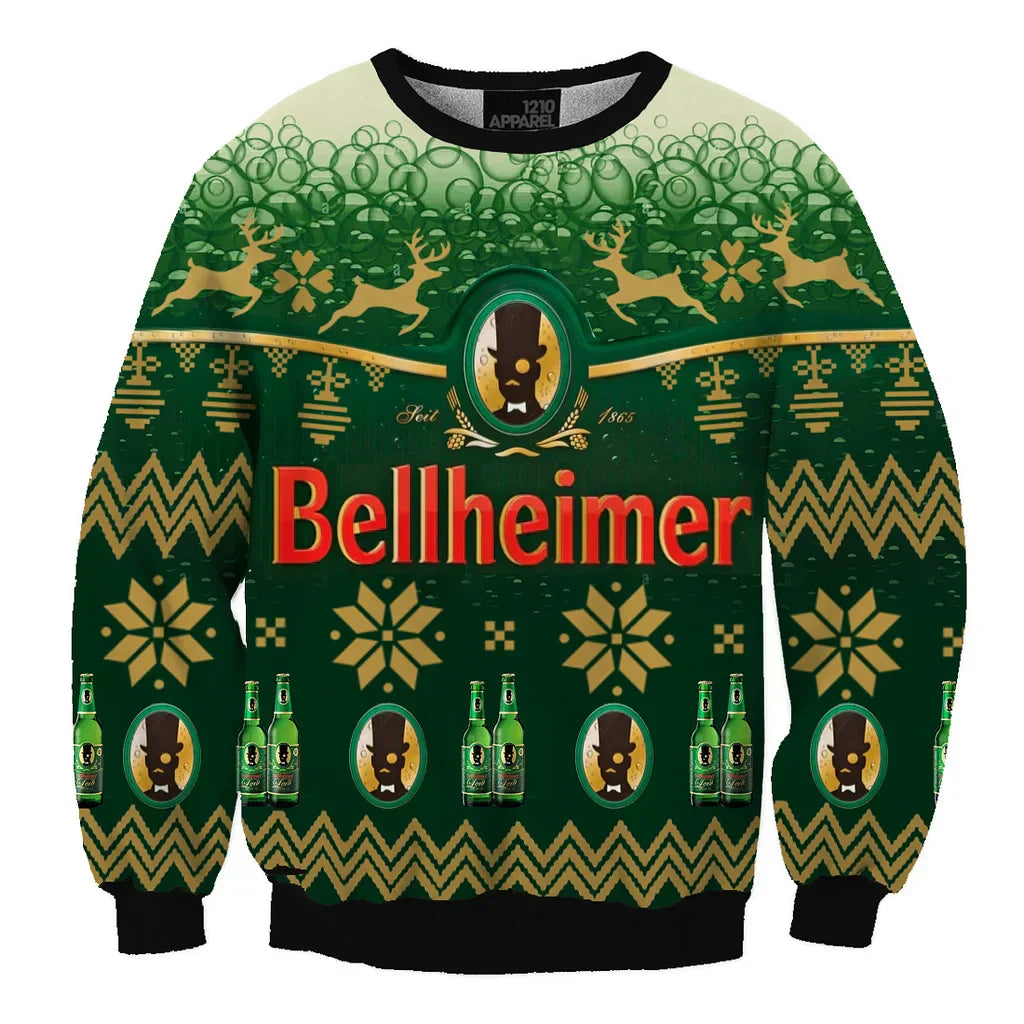 Unisex Bellheimer Bier 3D Ugly Christmas Sweater For Men & Women Christmas Gift Sweater BH1220 - WeCustomit