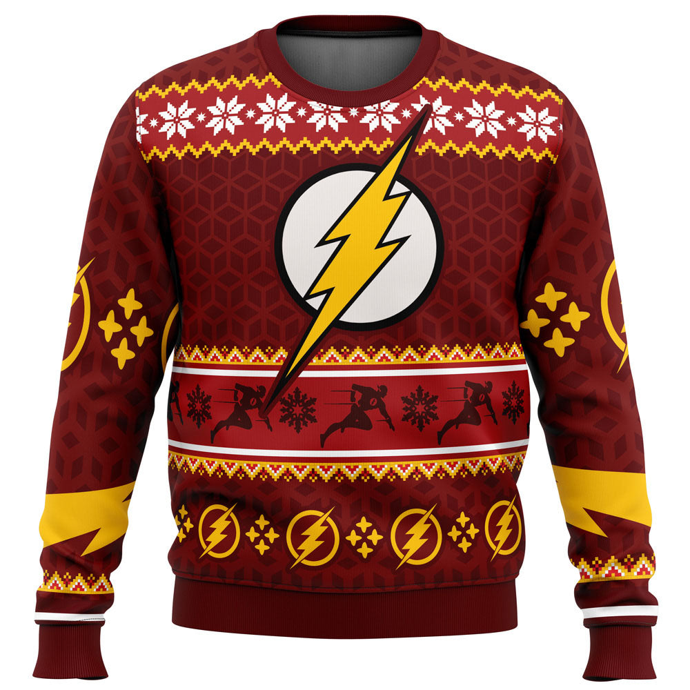 Fast Christmas The Flash DC Comics Ugly Christmas Sweater - WeCustomit