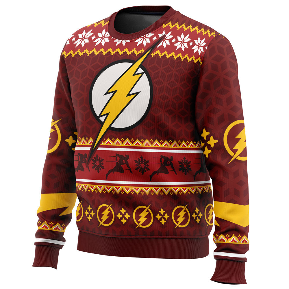 Fast Christmas The Flash DC Comics Ugly Christmas Sweater - WeCustomit