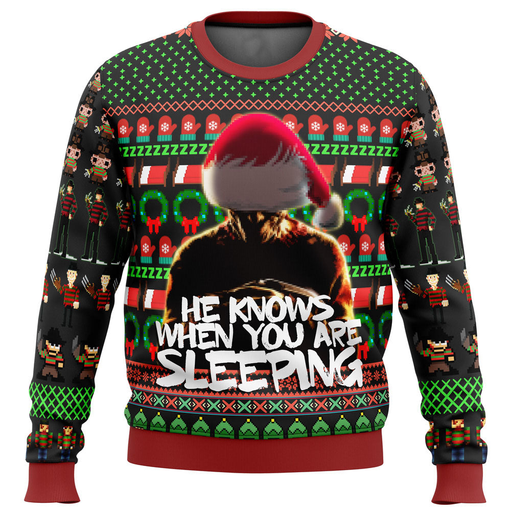 Freddy Krueger A Nightmare on Elm Street Ugly Christmas Sweater - WeCustomit