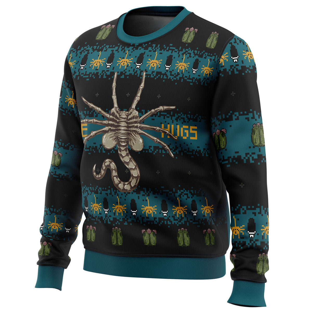 Free Hugs Alien Facehugger Ugly Christmas Sweater - WeCustomit