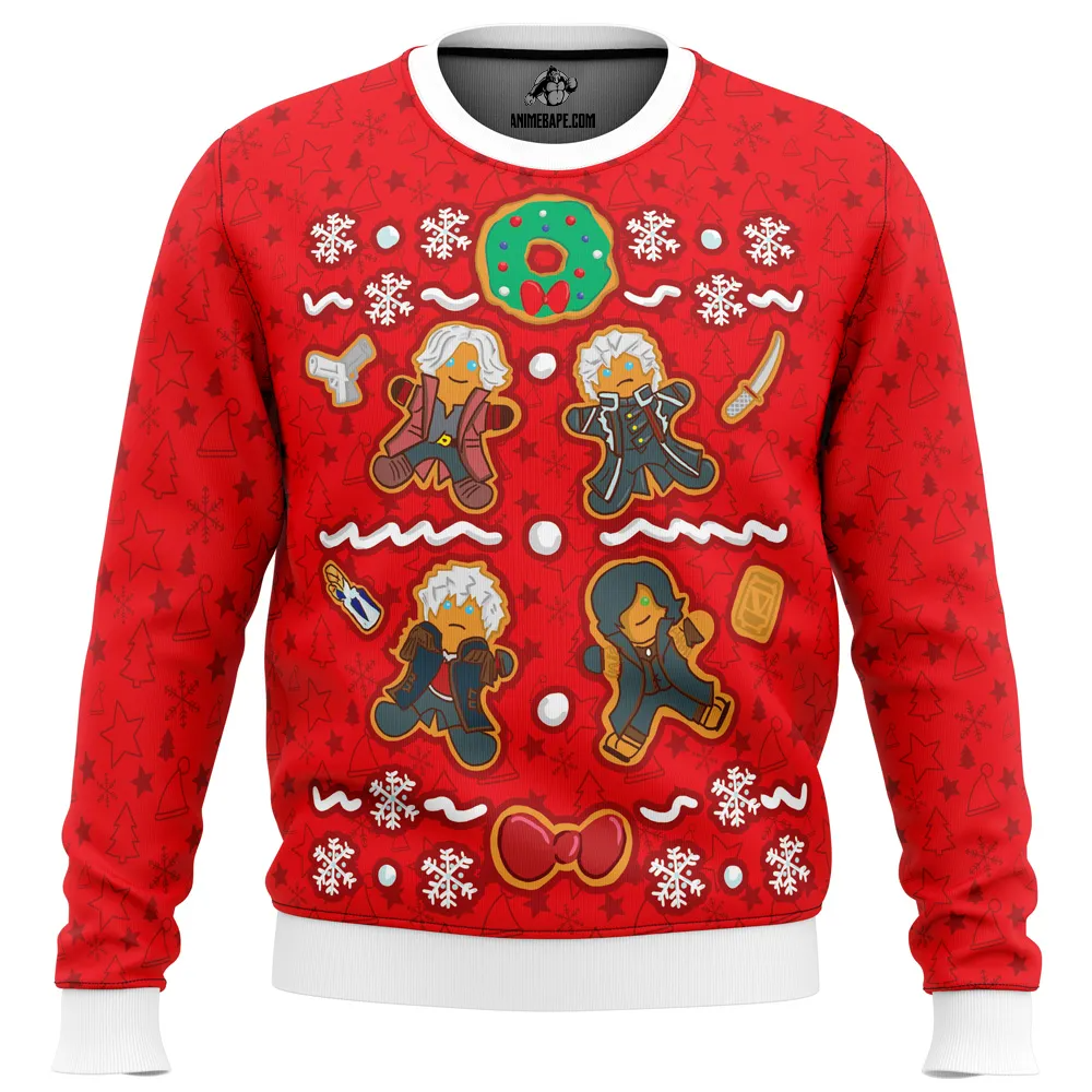 Fresh Baked Devil Hunters Devil May Cry Ugly Christmas Sweater - WeCustomit