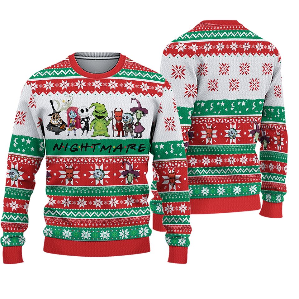 Friends Nightmare Halloween Ugly Christmas Sweater For Men & Women Christmas Gift Sweater BH559 - WeCustomit