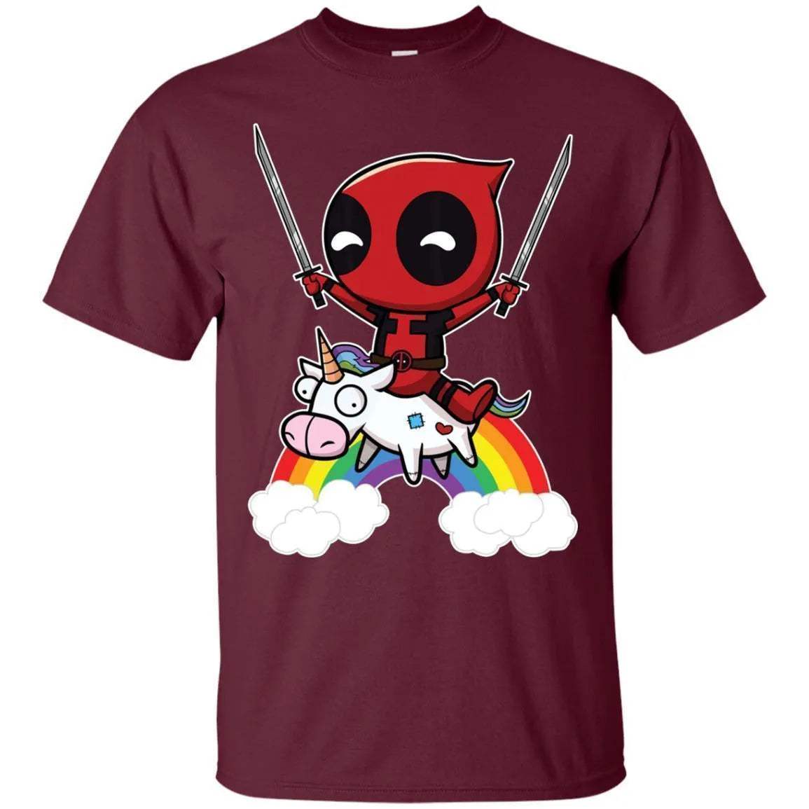 Funny Deadpool Riding Unicorn Shirt - WeCustomit