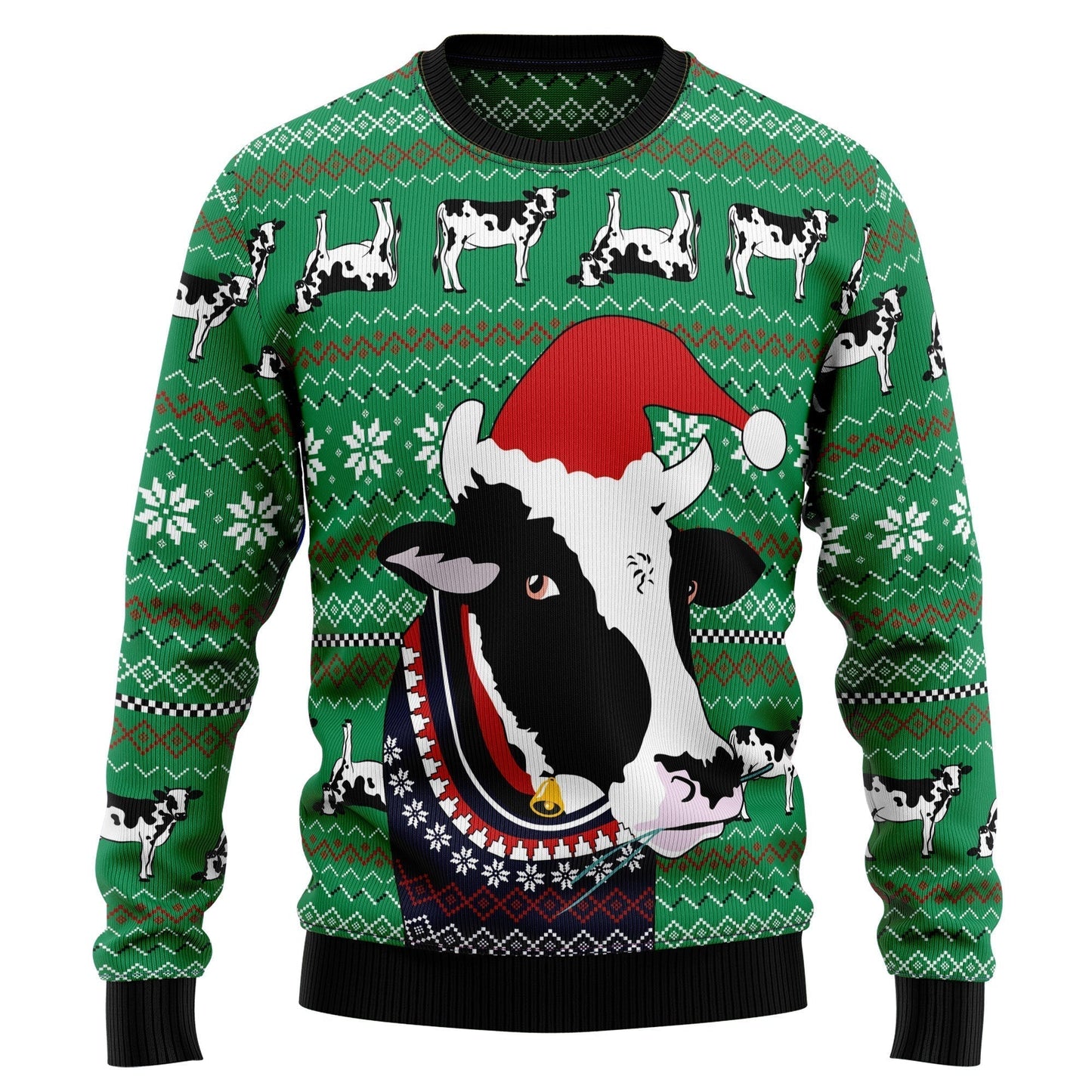 Funny Cow Ugly Christmas Sweater For Men & Women Christmas Gift Sweater US3034 - WeCustomit