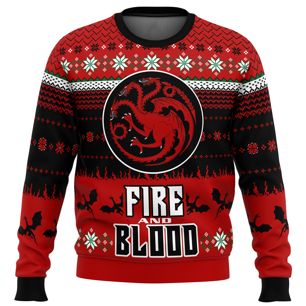Game of Thrones Fire and Blood Ugly Christmas Sweater - WeCustomit