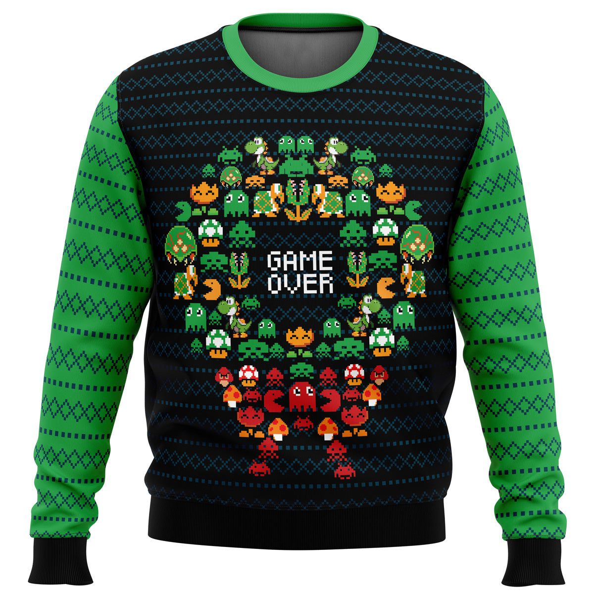 Game Over Nintendo Ugly Christmas Sweater - WeCustomit
