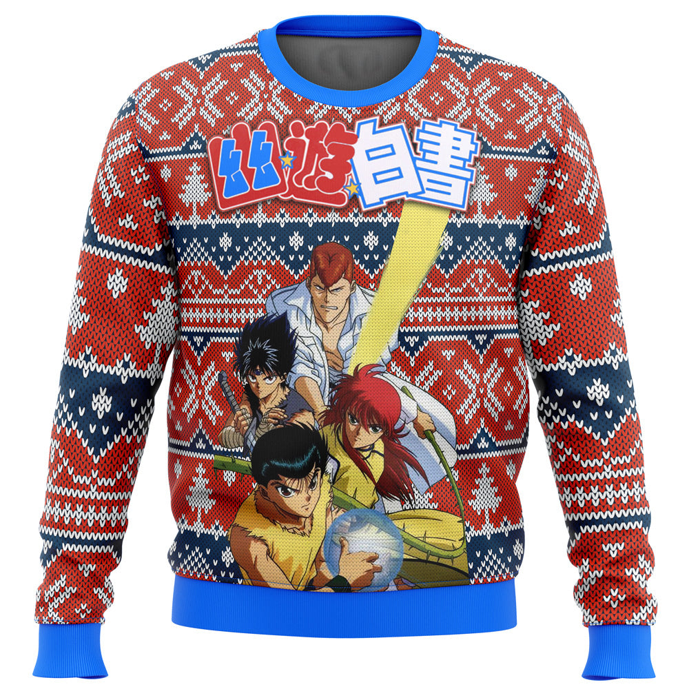 Ghost Fighter Yu Yu Hakusho Alt Ugly Christmas Sweater - WeCustomit