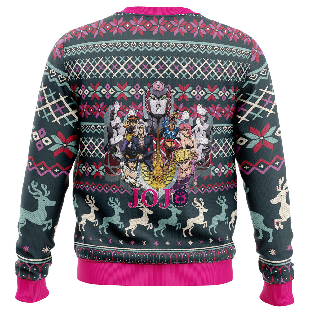 Golden Wind Jojo's Bizarre Adventure Ugly Christmas Sweater - WeCustomit