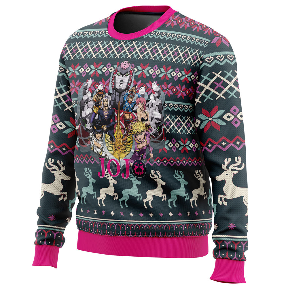 Golden Wind Jojo's Bizarre Adventure Ugly Christmas Sweater - WeCustomit