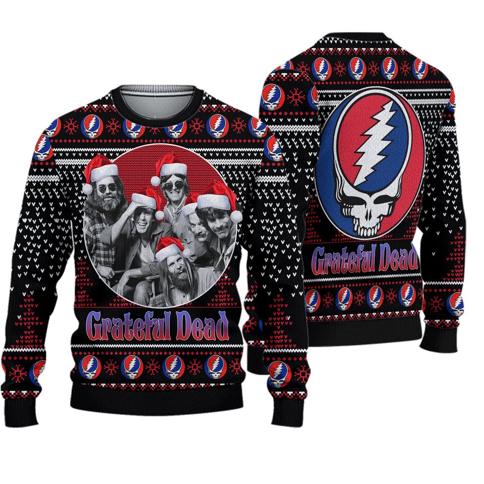 Grat-eful De-ad Ugly Christmas Sweater For Men & Women Christmas Gift Sweater PT977 - WeCustomit