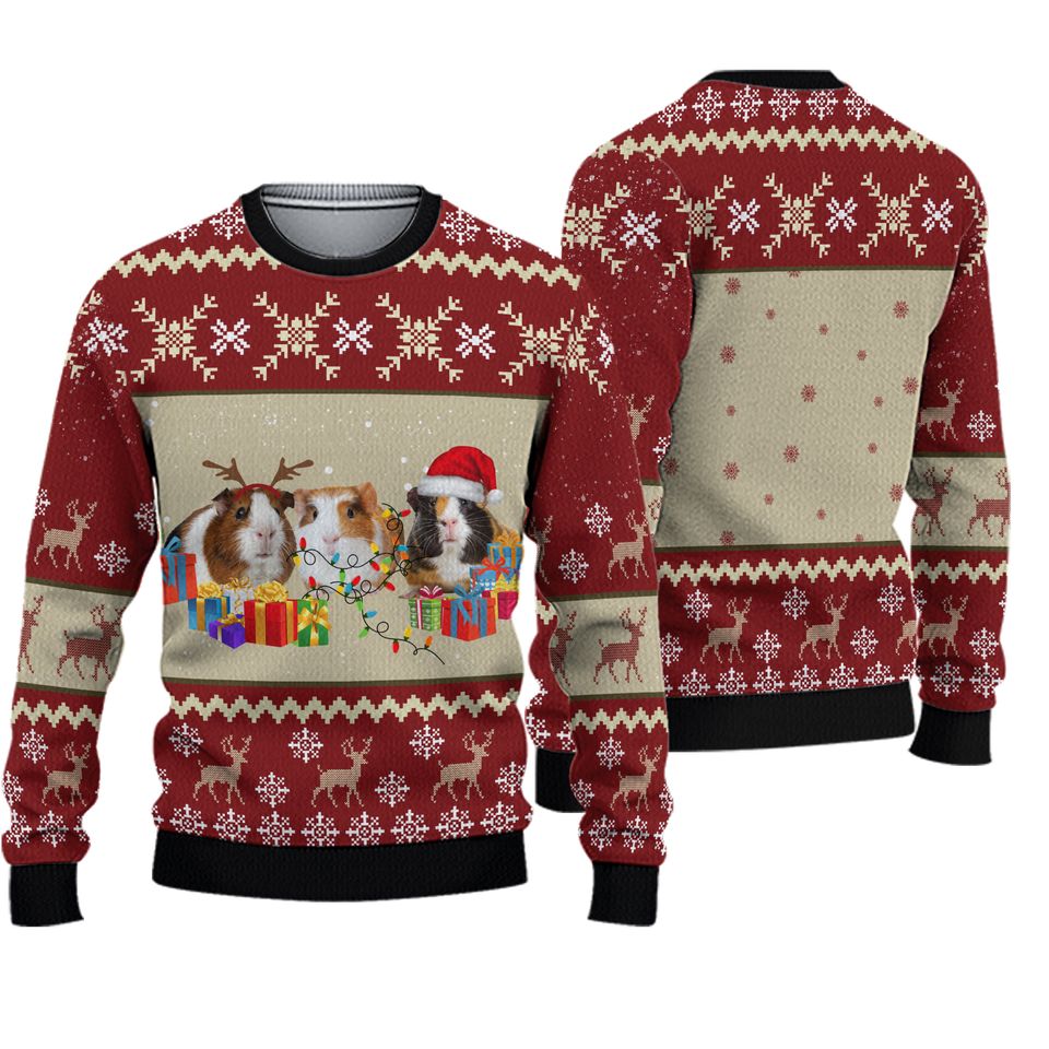 Guinea Pig Ugly Christmas Sweater For Men & Women Christmas Gift Sweater BH624 - WeCustomit