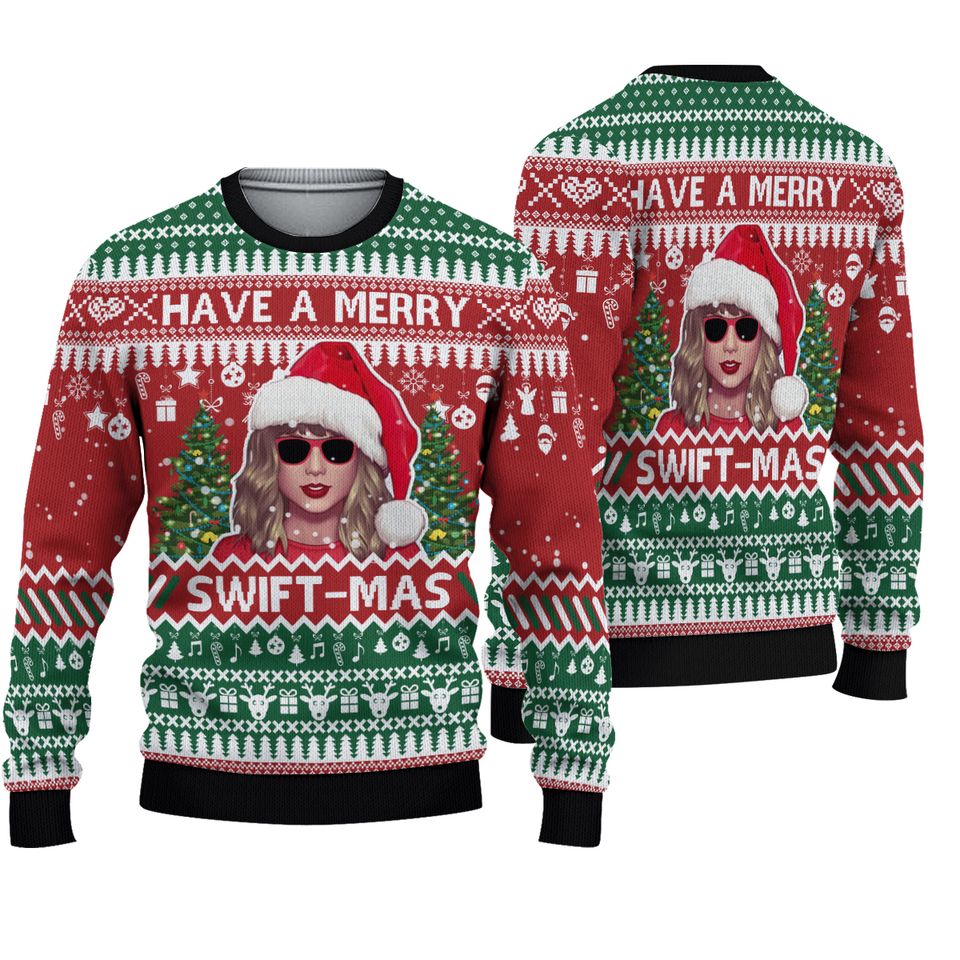 Have a Merry Sw.iftmas Ugly Christmas Sweater For Men & Women Christmas Gift Sweater BH637 - WeCustomit