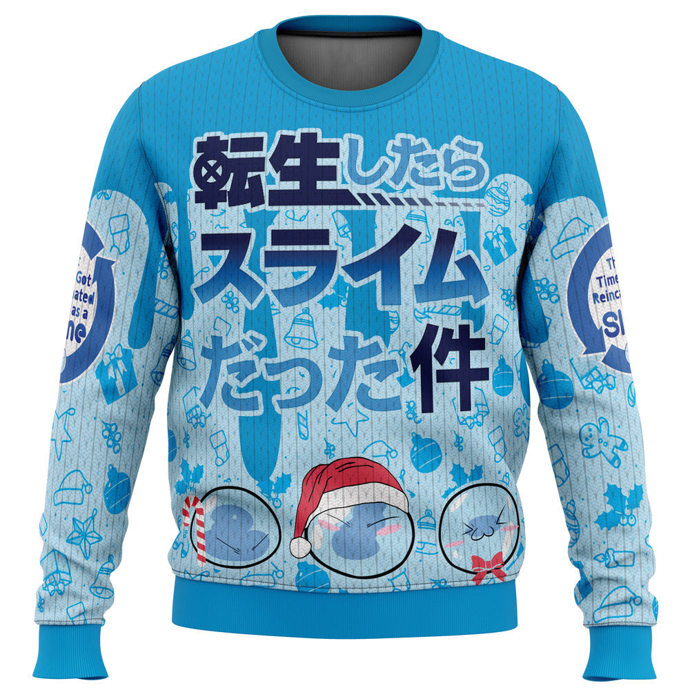 I Got Slimy That time I got reincarnated as a slime Christmas Sweater - WeCustomit