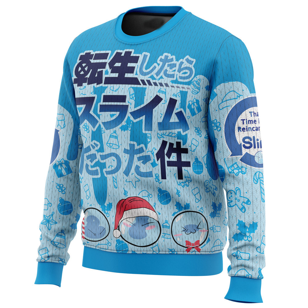 I Got Slimy That time I got reincarnated as a slime Christmas Sweater - WeCustomit