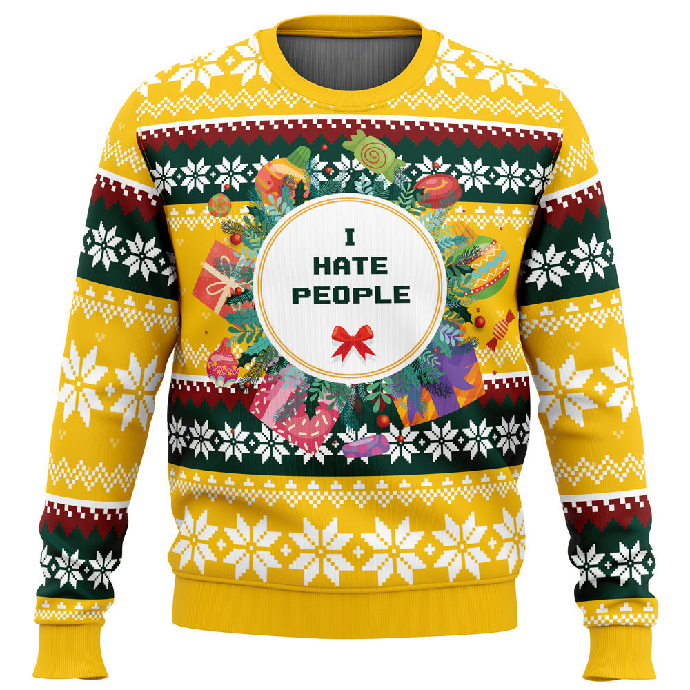 I Hate People Parody Ugly Christmas Sweater - WeCustomit
