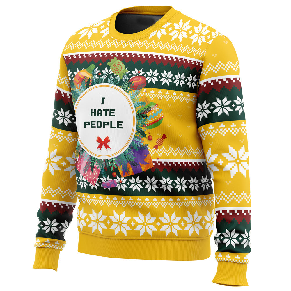 I Hate People Parody Ugly Christmas Sweater - WeCustomit