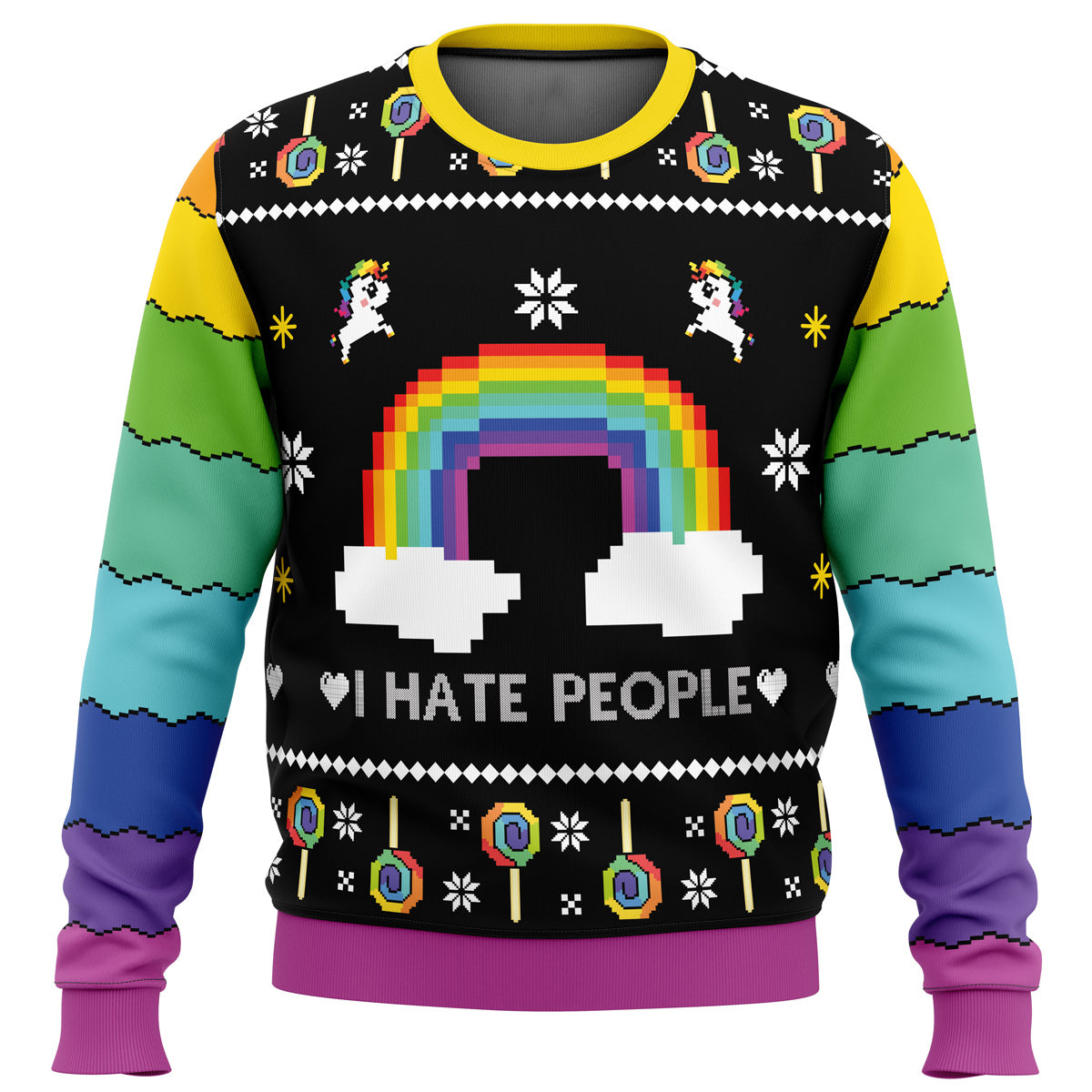 I Hate People Ugly Christmas Sweater - WeCustomit