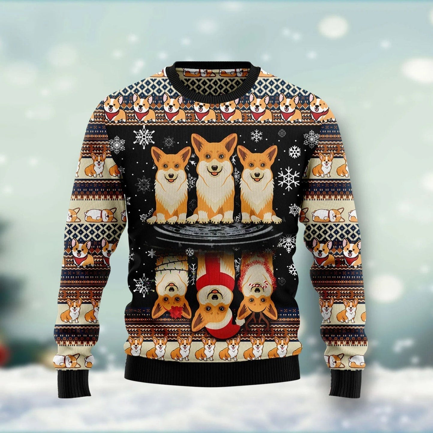 Pembroke Welsh Corgi Ugly Christmas Sweater For Men & Women Christmas Gift Sweater US1151 - WeCustomit