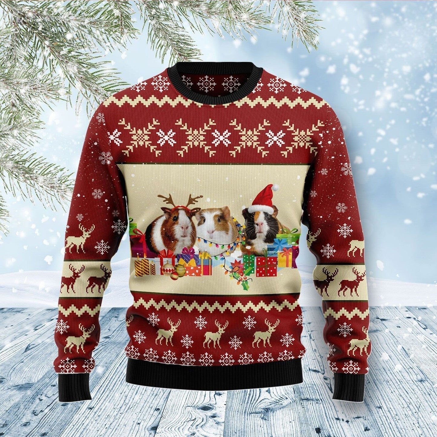 Guinea Pig Snow Ugly Christmas Sweater For Men & Women Christmas Gift Sweater US1149 - WeCustomit