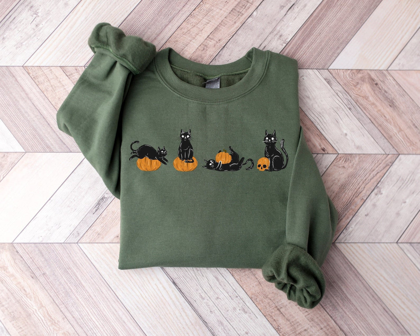 Halloween Sweatshirt,Cat Sweatshirt,Ghost Shirt,Halloween Sweater,Cool Halloween Cat Shirt,Cat Lover Tshirt,Black Cat Shirt,2022 Spooky Seas - WeCustomit